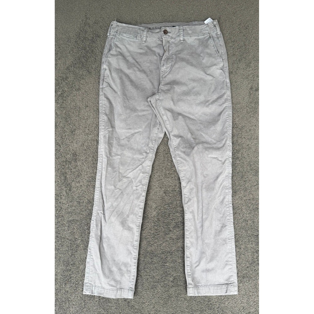 American Eagle Mens Ne(x)t Level Flex Slim Straight Chino Pants Grey 32x30